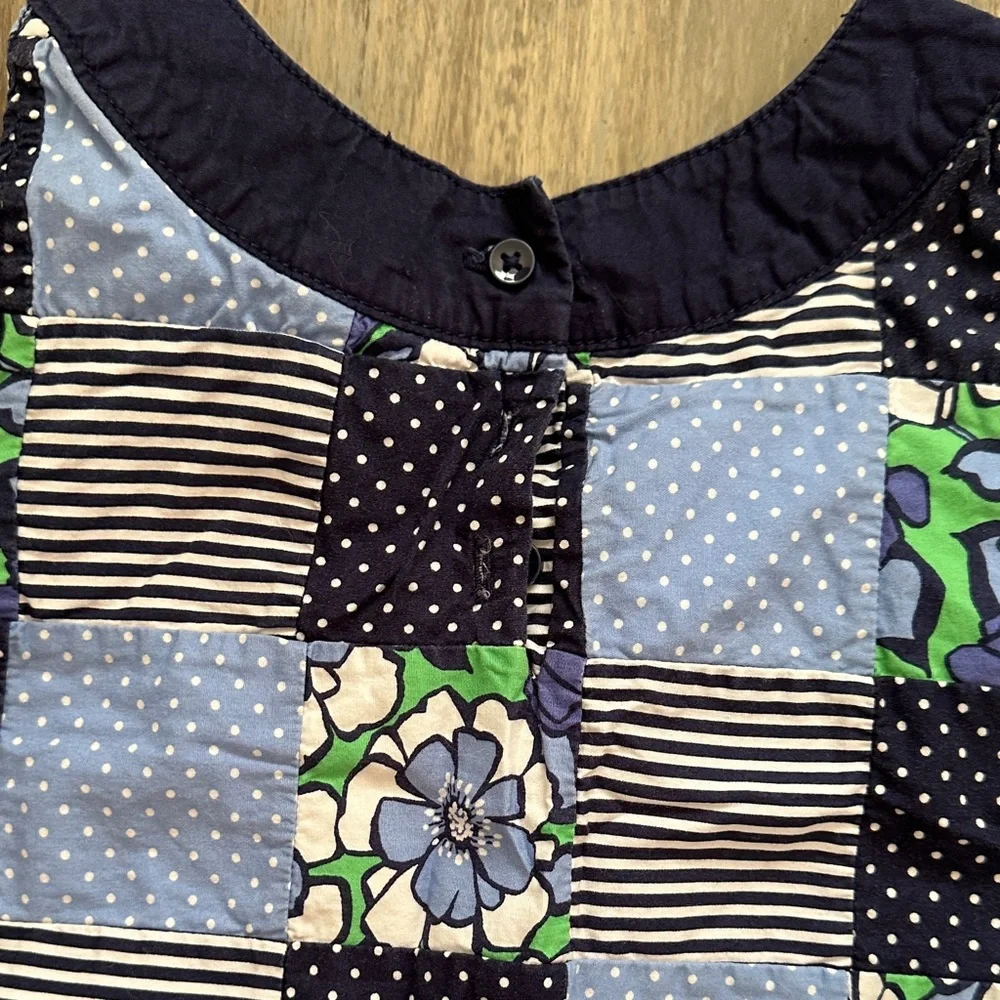 Gymboree Blue and White Patchwork Dress